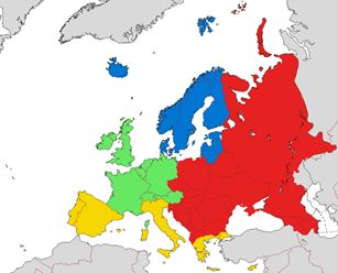 European subregions according to Eurovoc